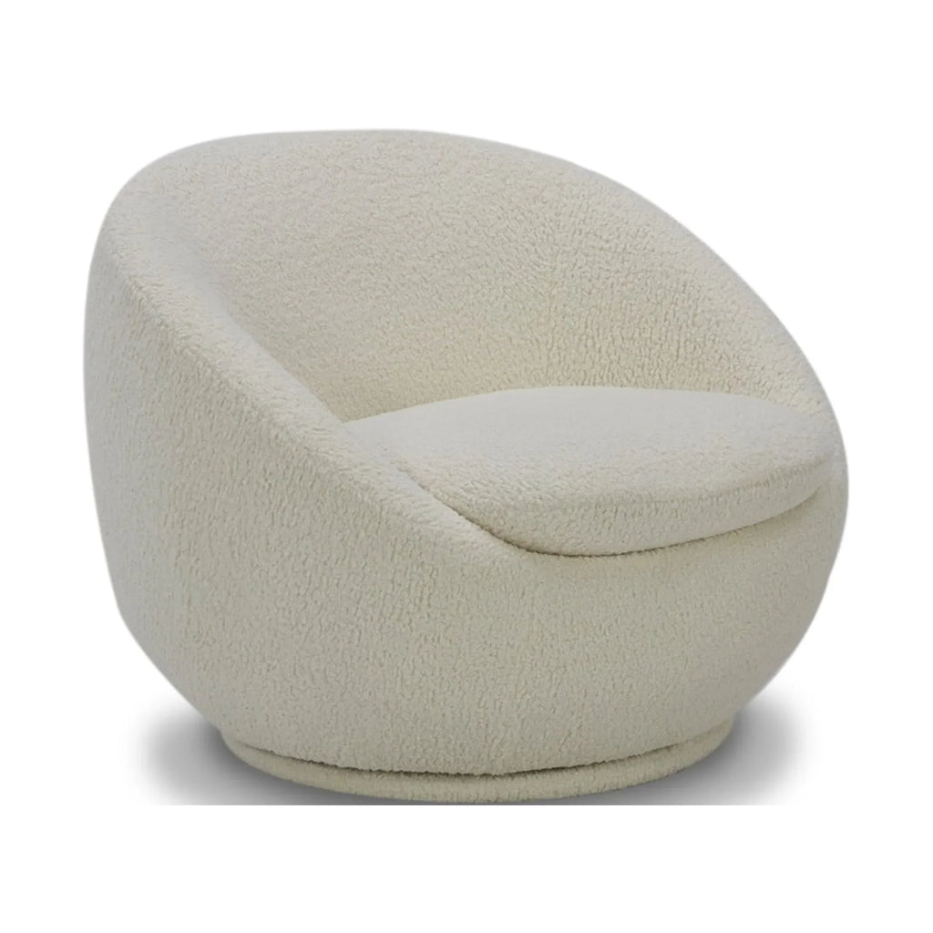 Nouveauté 2026 – Fauteuil pivotant Mira de Better Homes & Gardens , en peau de mouton retournée crème