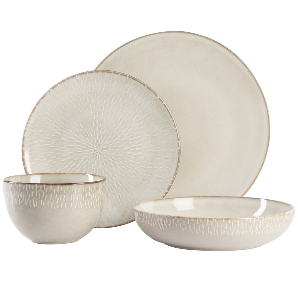 Nouveauté 2026 – Service de table 16 pièces Gibson Elite Matisse - Taupe