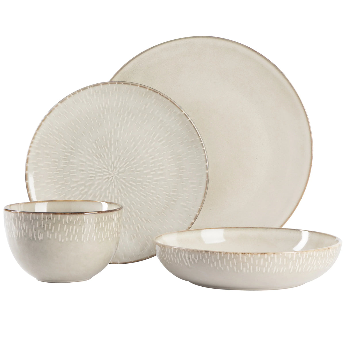 Nouveauté 2026 – Service de table 16 pièces Gibson Elite Matisse - Taupe