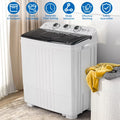 Nouveauté 2026 – Lave-linge semi-automatique compact 1300 tr/min, 9 kg (20 lb), double cuve, avec pompe intégrée, idéal pour appartement, résidence étudiante, camping-car et camping. Blanc/noir