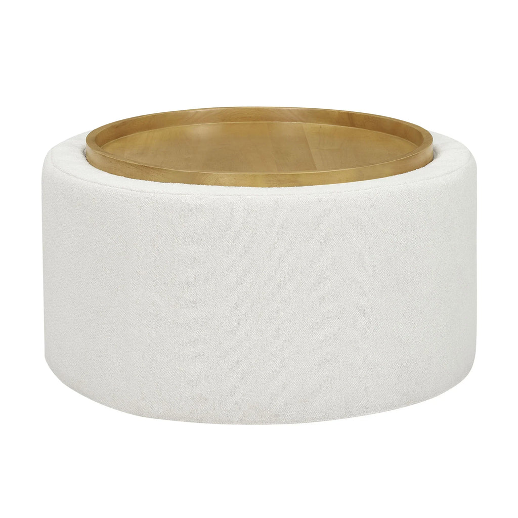 Nouveauté 2026 – Table basse Beautiful Drew Stowaway avec rangement, par Drew Barrymore, couleur crème