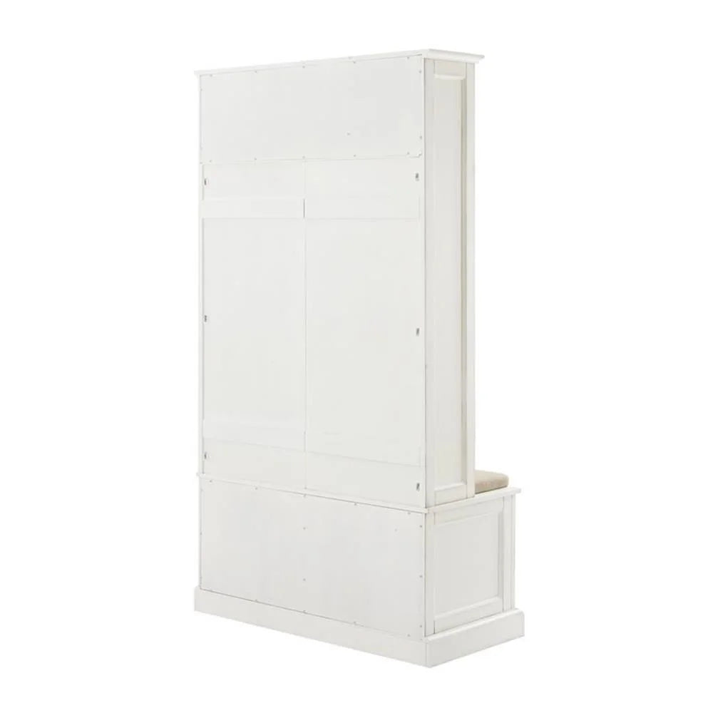 Nouveauté 2026 – Porte-manteau traditionnel en bois Bowery Hill , coloris bleu écume de mer/avoine