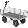 Nouveauté 2026 – Chariot utilitaire en acier Gorilla Carts, capacité de 1000 lb, modèle n° GOR1001-Com, pneus pneumatiques de 13 pouces