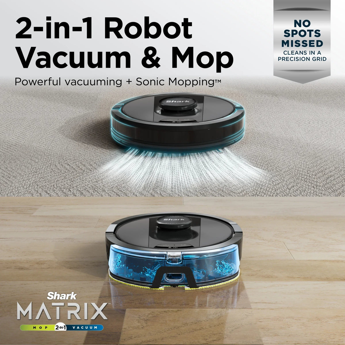 Nouveauté 2026 – Aspirateur robot laveur Shark Matrix , vidange automatique, compatible tapis et sols durs, base d'autonomie de 30 jours, cartographie précise de la maison, compatible animaux, Wi-Fi, RV2400WS
