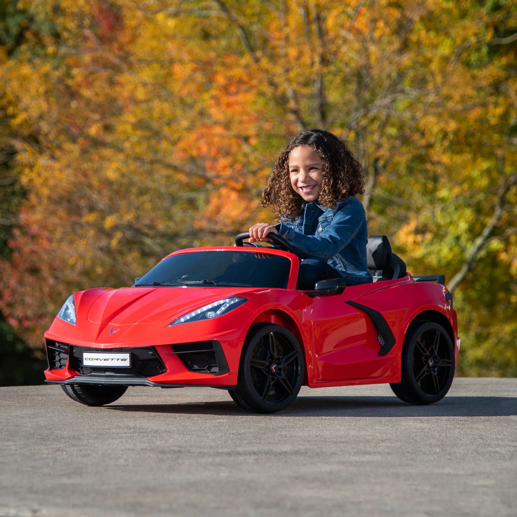 Nouveauté 2026 – Voiture électrique Huffy Corvette Stingray 12V , pour enfants de 3 ans et plus, avec effets sonores
