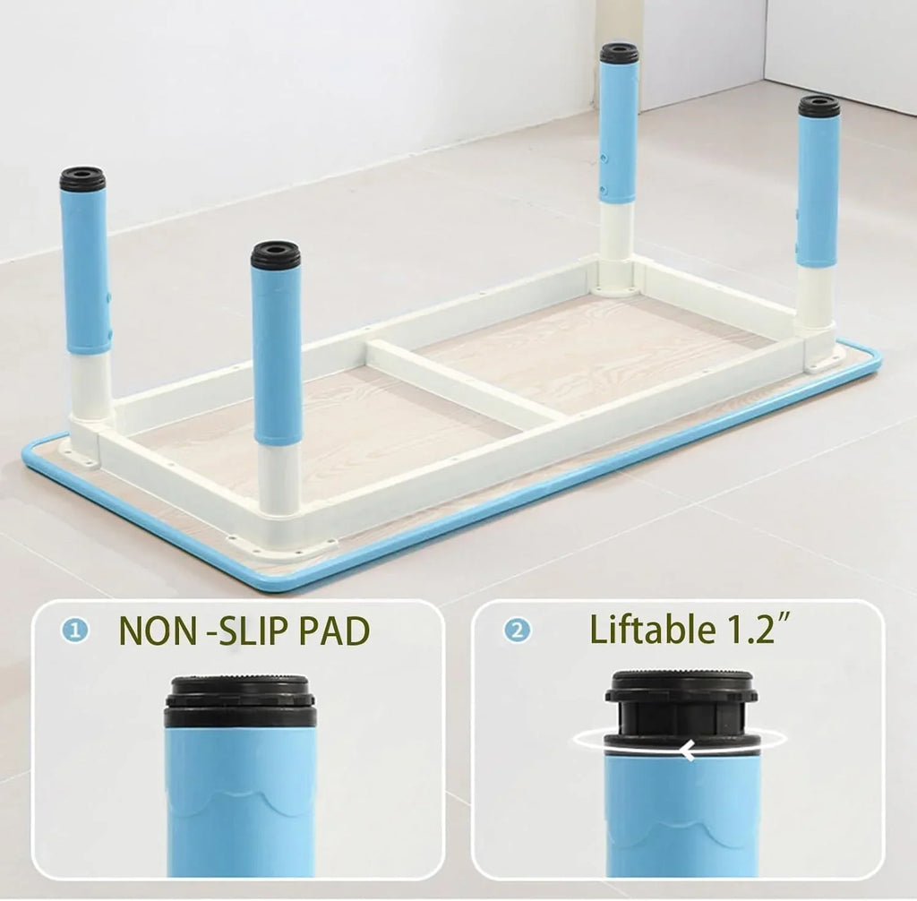 Nouveauté 2026 – Ensemble table et chaises pour enfants TROPOW , table réglable en hauteur pour tout-petits et 6 chaises, table multi-activités avec plateau à motifs graffiti et pieds antidérapants pour les enfants de 2 à 10 ans, idéale pour les gard