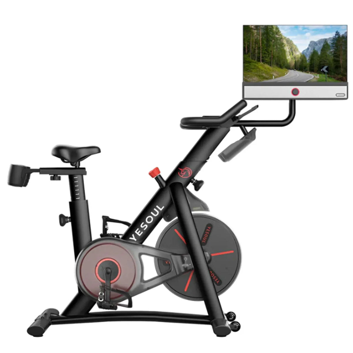 Nouveauté 2026 – Vélo d'exercice magnétique YESOUL G1 Plus avec écran HD rotatif de 21,5 pouces, 100 niveaux de résistance, transmission silencieuse, selle ventilée, pour le cyclisme en intérieur à domicile