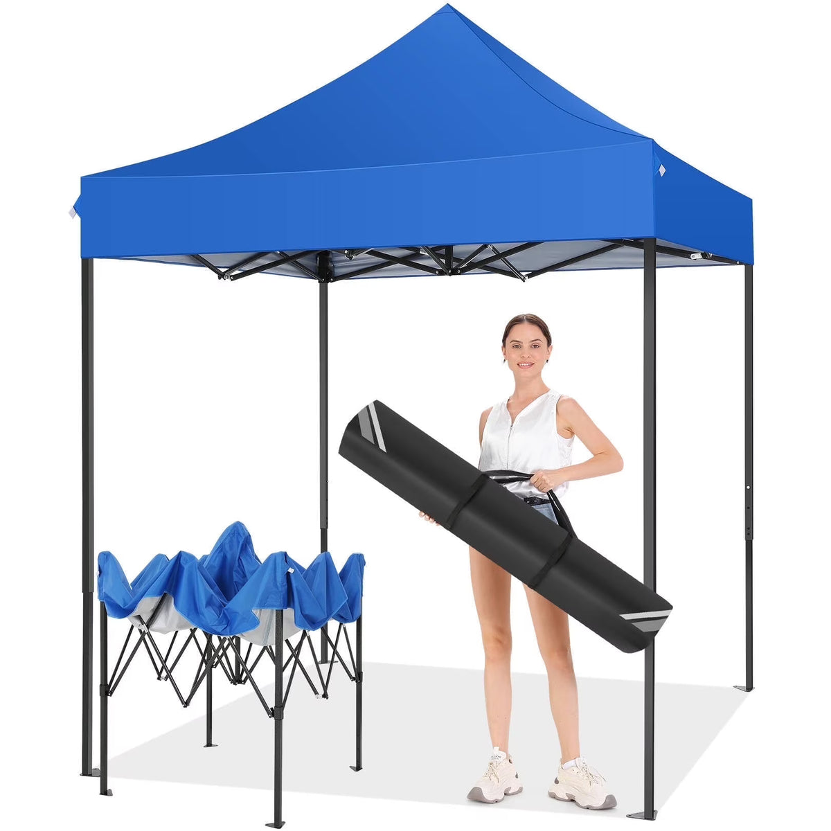 Nouveauté 2026 – Tente pliante SANOPY (2 x 2 m), robuste et facile à monter, imperméable et résistante aux intempéries, idéale pour les fêtes, la plage, le jardin et le camping. Livrée avec un sac de transport, 3 hauteurs réglables et protection UPF
