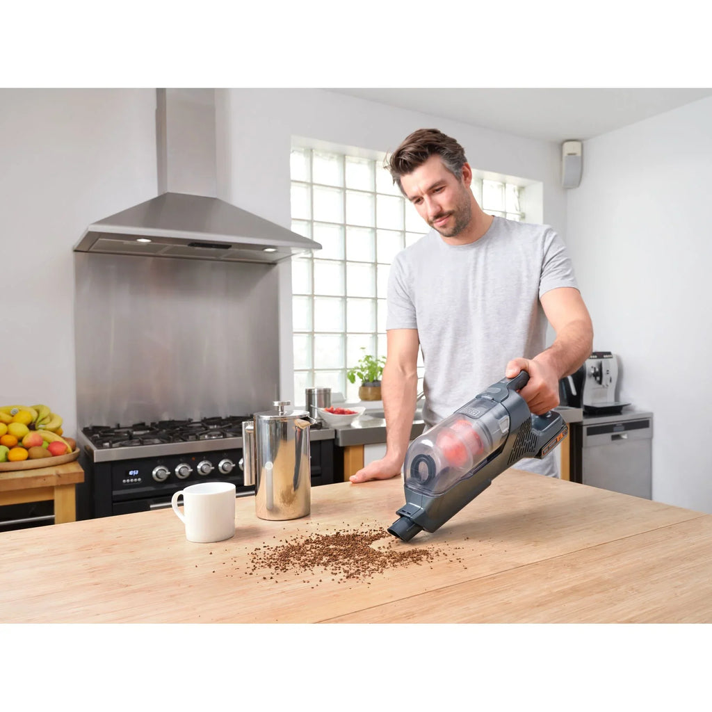 Nouveauté 2026 – Kit aspirateur balai sans fil BLACK+DECKER POWERSERIES+ 20V MAX* , pour moquettes et sols durs, convertible en aspirateur à main, autonomie de 44 minutes, pour le nettoyage quotidien, BHFEA18D1