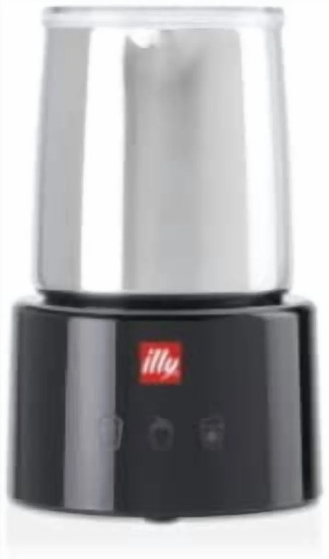 Nouveauté 2026 – Mousseur à lait électrique illy - Noir et acier inoxydable