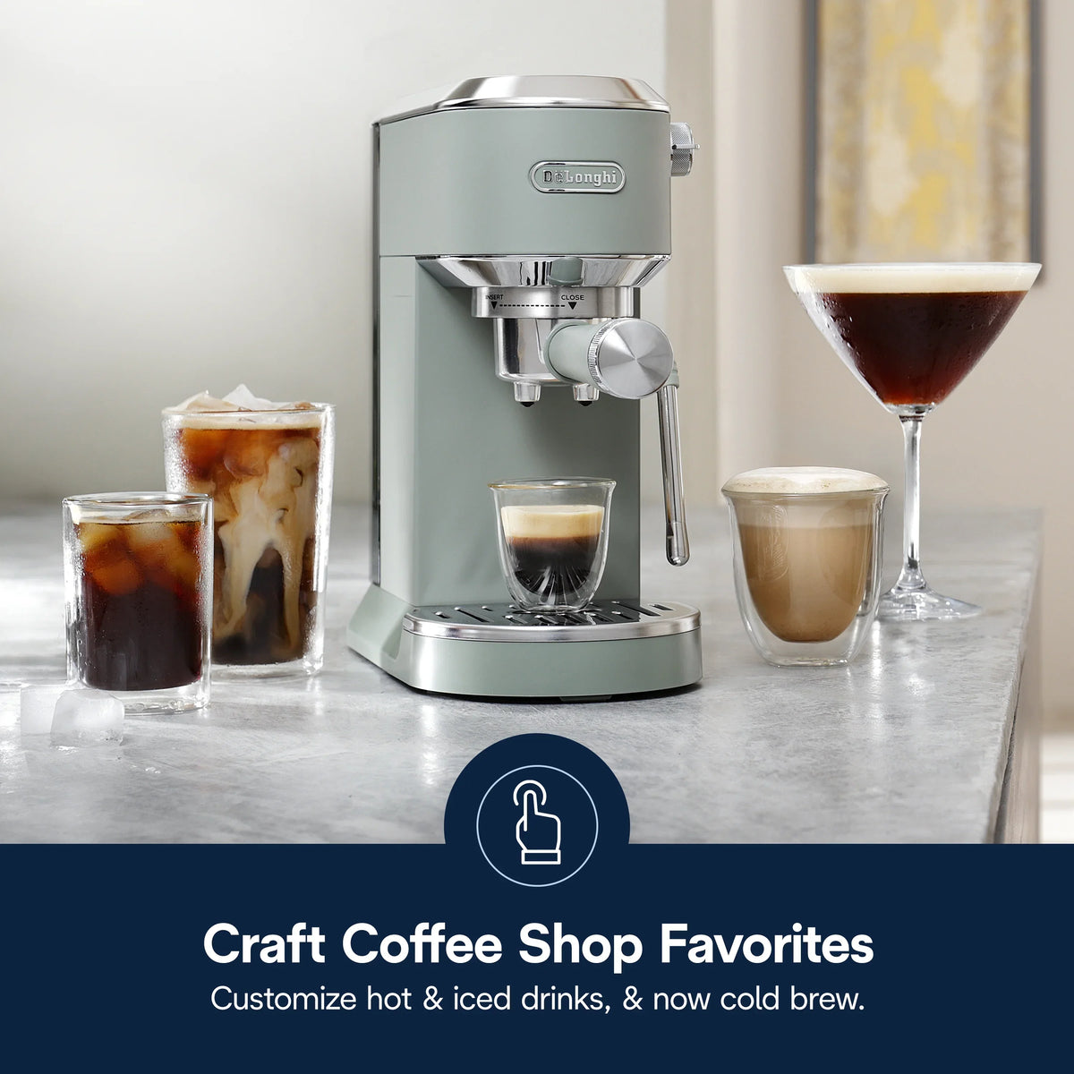 Nouveauté 2026 – Machine à expresso De’Longhi Dedica Duo , format compact avec mousseur intégré pour latte art, expresso, café infusé à froid, lattes et plus encore, acier inoxydable