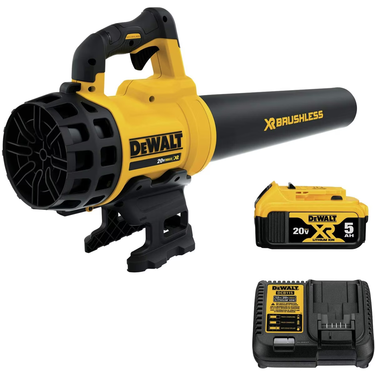 Nouveauté 2026 – Kit de souffleur portatif sans fil DeWalt 20V MAX XR (5,0 Ah