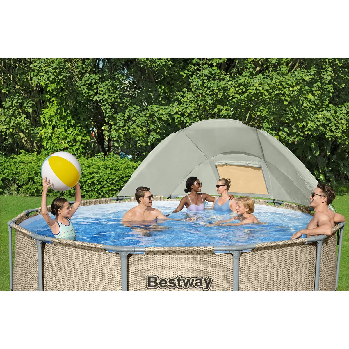Nouveauté 2026 – Ensemble de piscine extérieure ronde Bestway Power Steel 14 pi x 42 po