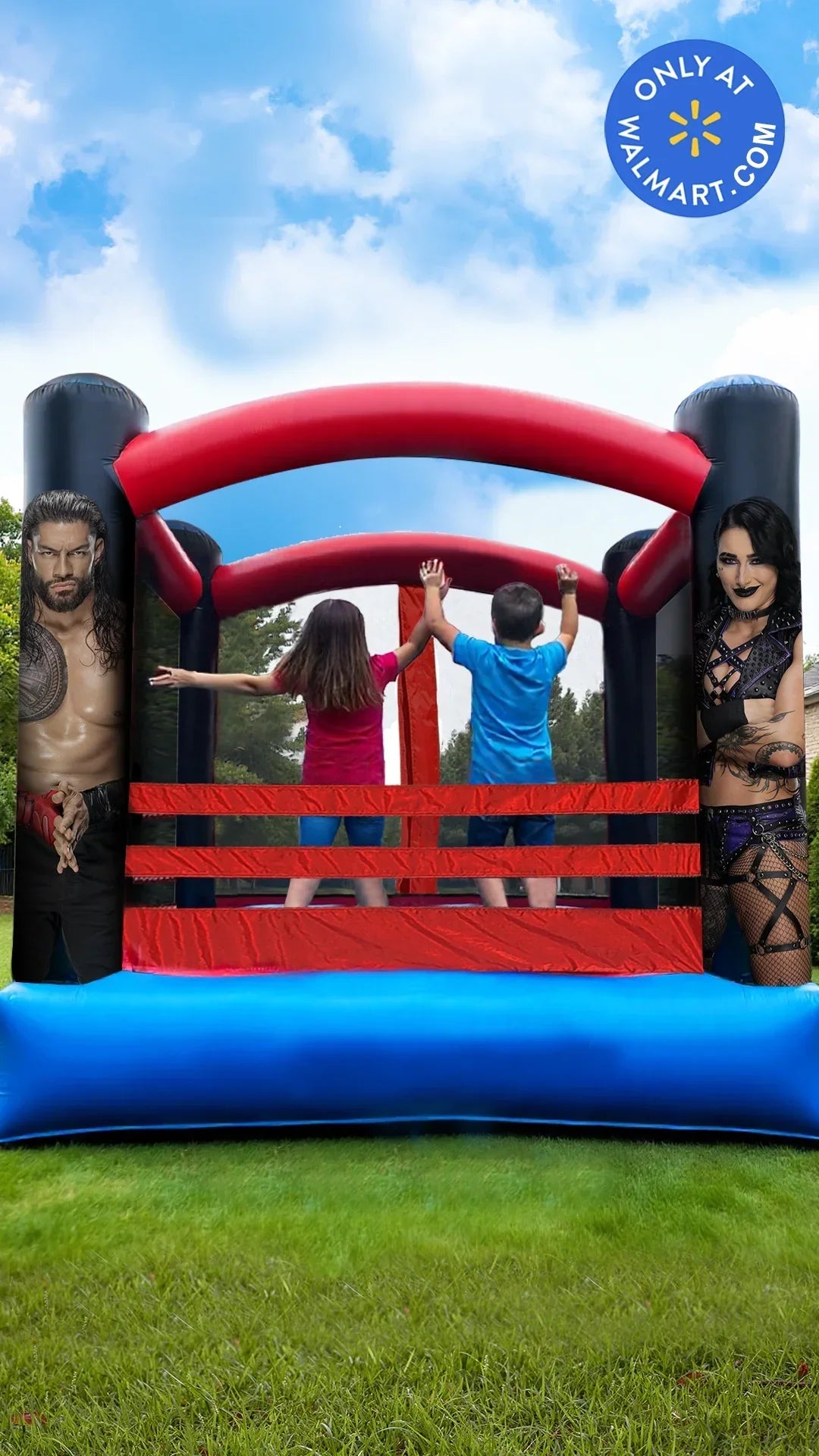 Nouveauté 2026 – Château gonflable WWE pour intérieur/extérieur