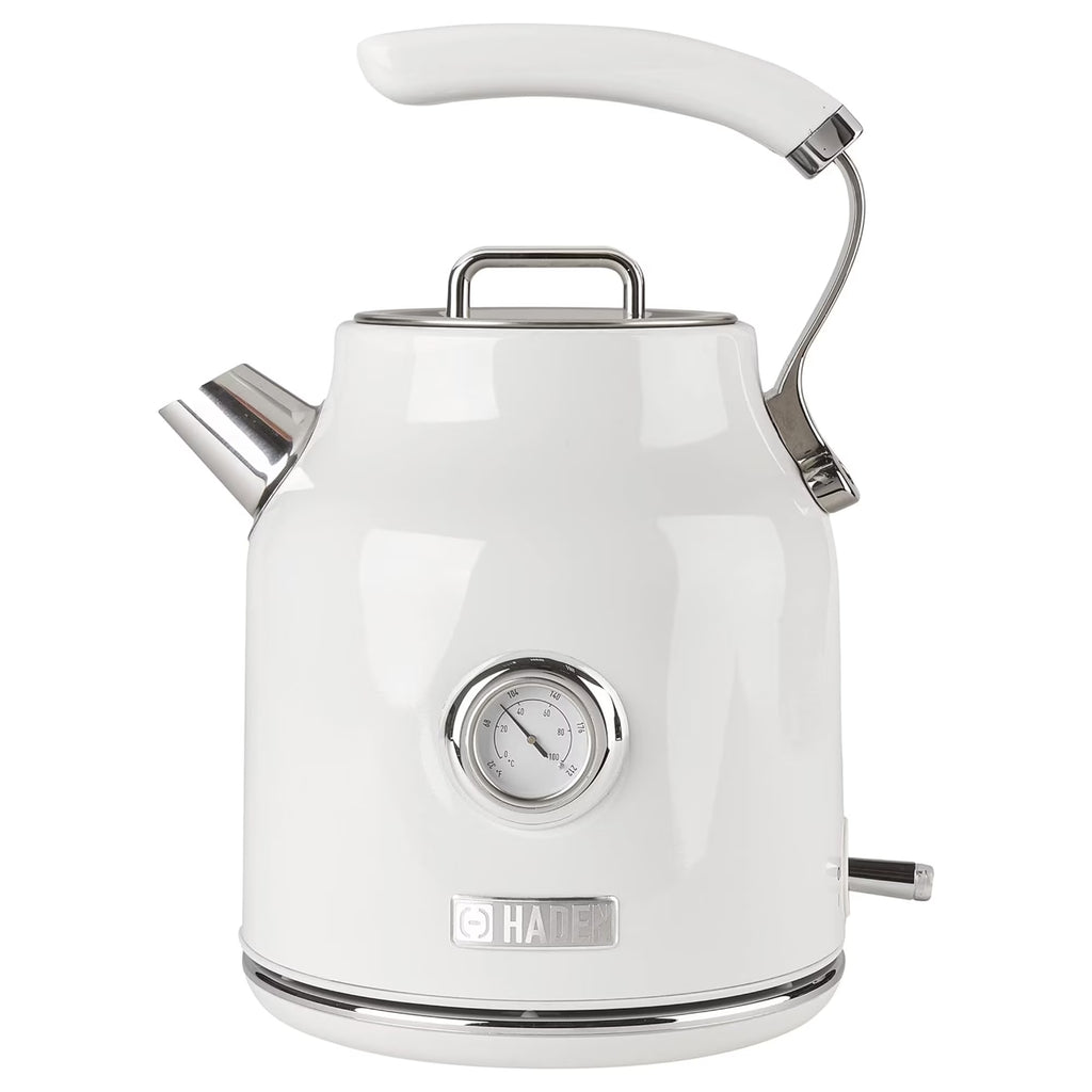 Nouveauté 2026 – Bouilloire électrique Haden Dorset 1,7 litre avec socle, mastic et chrome