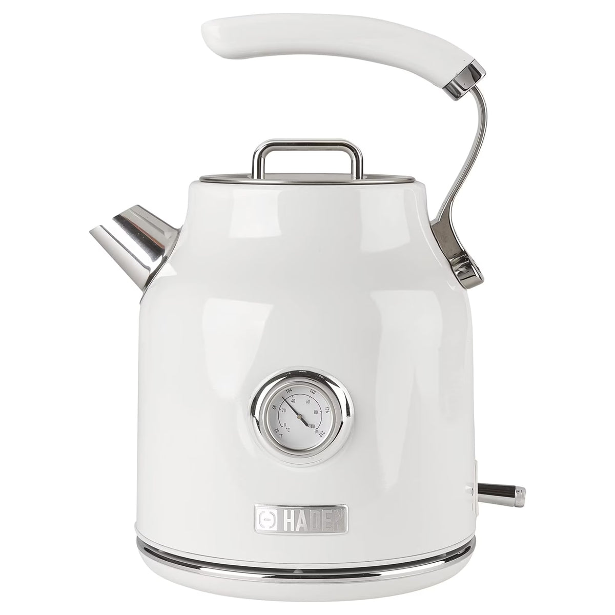 Nouveauté 2026 – Bouilloire électrique Haden Dorset 1,7 litre avec socle, mastic et chrome