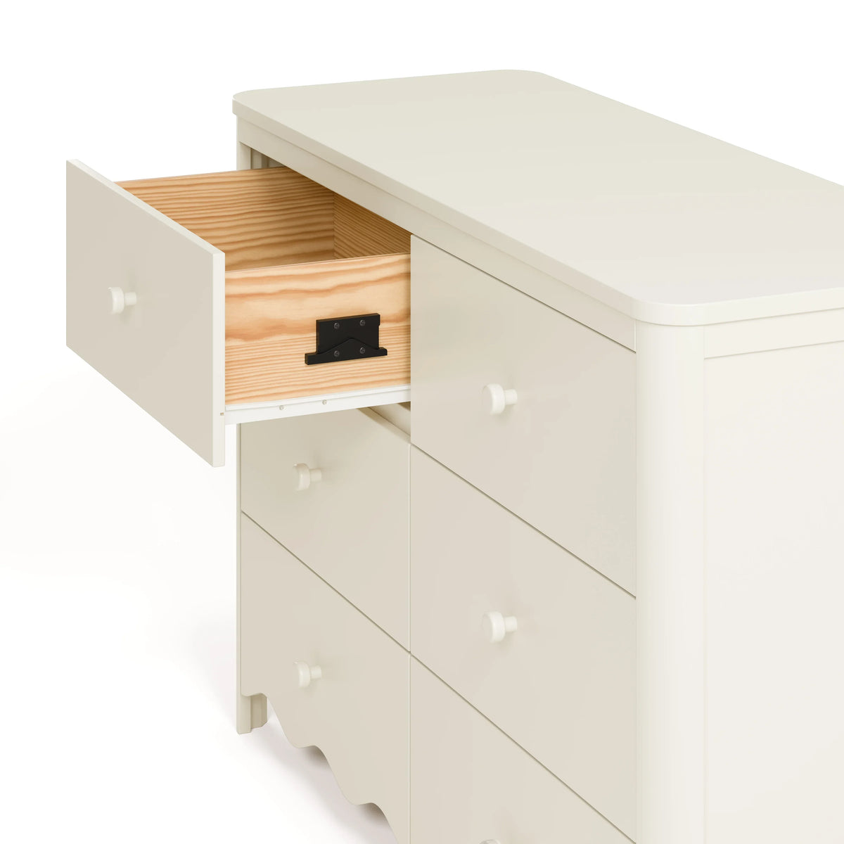 Nouveauté 2026 – Commode pour chambre d'enfant Storkcraft Casablanca 6 tiroirs, couleur sauge
