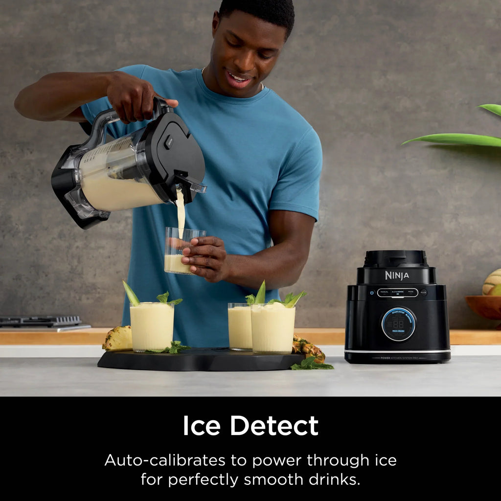 Nouveauté 2026 – Système de cuisine Ninja Detect TB400 : mixeur et robot culinaire avec technologie Blend Sense, argent