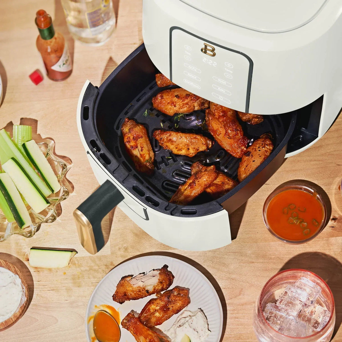 Nouveauté 2026 – Friteuse à air 3 pintes Beautiful avec technologie TurboCrisp, glaçage blanc par Drew Barrymore
