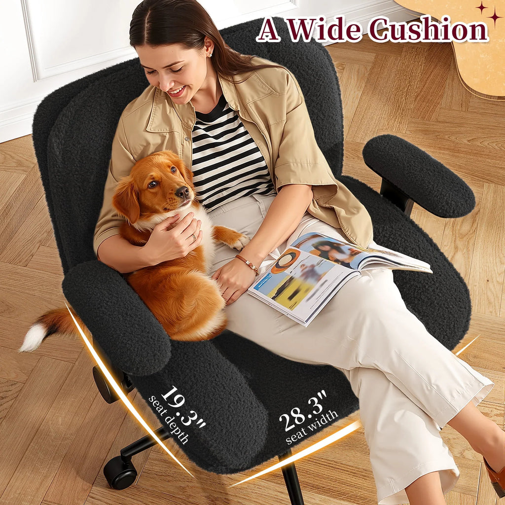 Nouveauté 2026 – Chaise de bureau Romorgniz Criss Cross avec accoudoirs réglables, soutien lombaire, dossier inclinable, coussin épais et roulettes. Idéale pour le bureau, les jeux vidéo, la lecture ou la coiffeuse. Couleur : blanc cassé