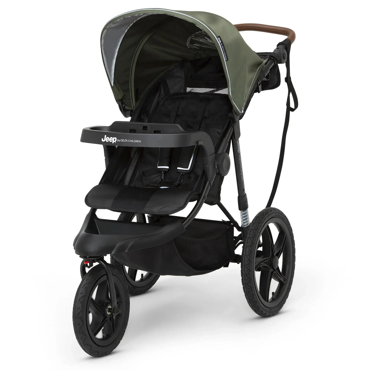 Nouveauté 2026 – Poussette de jogging Jeep TurboGlyde de Delta Children, noire