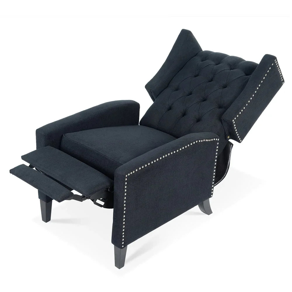 Nouveauté 2026 – Fauteuil d'appoint Triple Tree Modern en tissu, mousse et bois massif, imprimé, garniture cloutée, beige