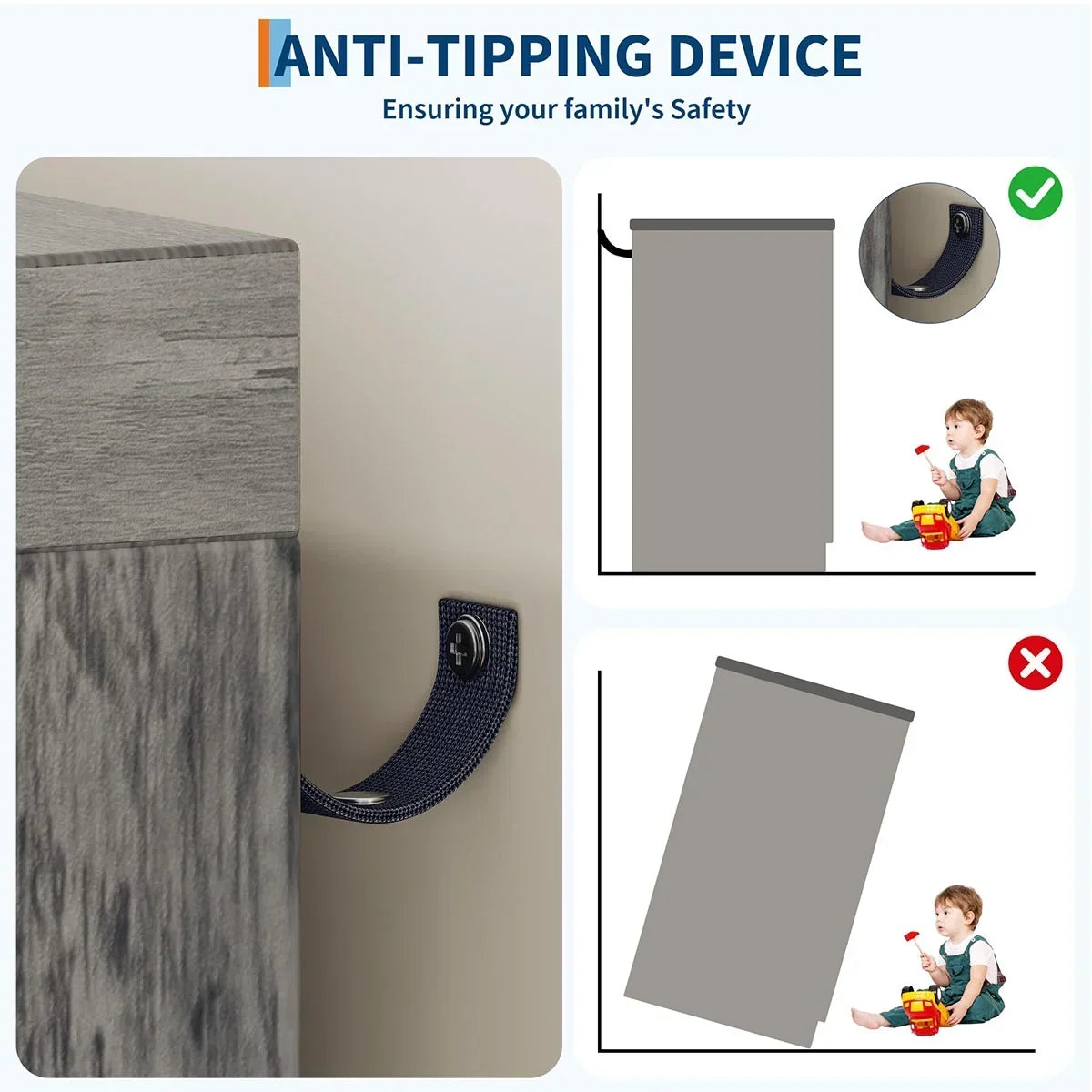 Nouveauté 2026 – Armoire-penderie en bois Ataucjin avec 4 tiroirs et une porte, hauteur 110 cm (43,3 po), avec tringle, rangement pour vêtements, commode à 4 tiroirs avec placard de rangement