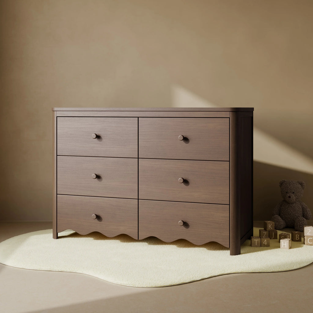 Nouveauté 2026 – Commode pour chambre d'enfant Storkcraft Casablanca 6 tiroirs, couleur sauge