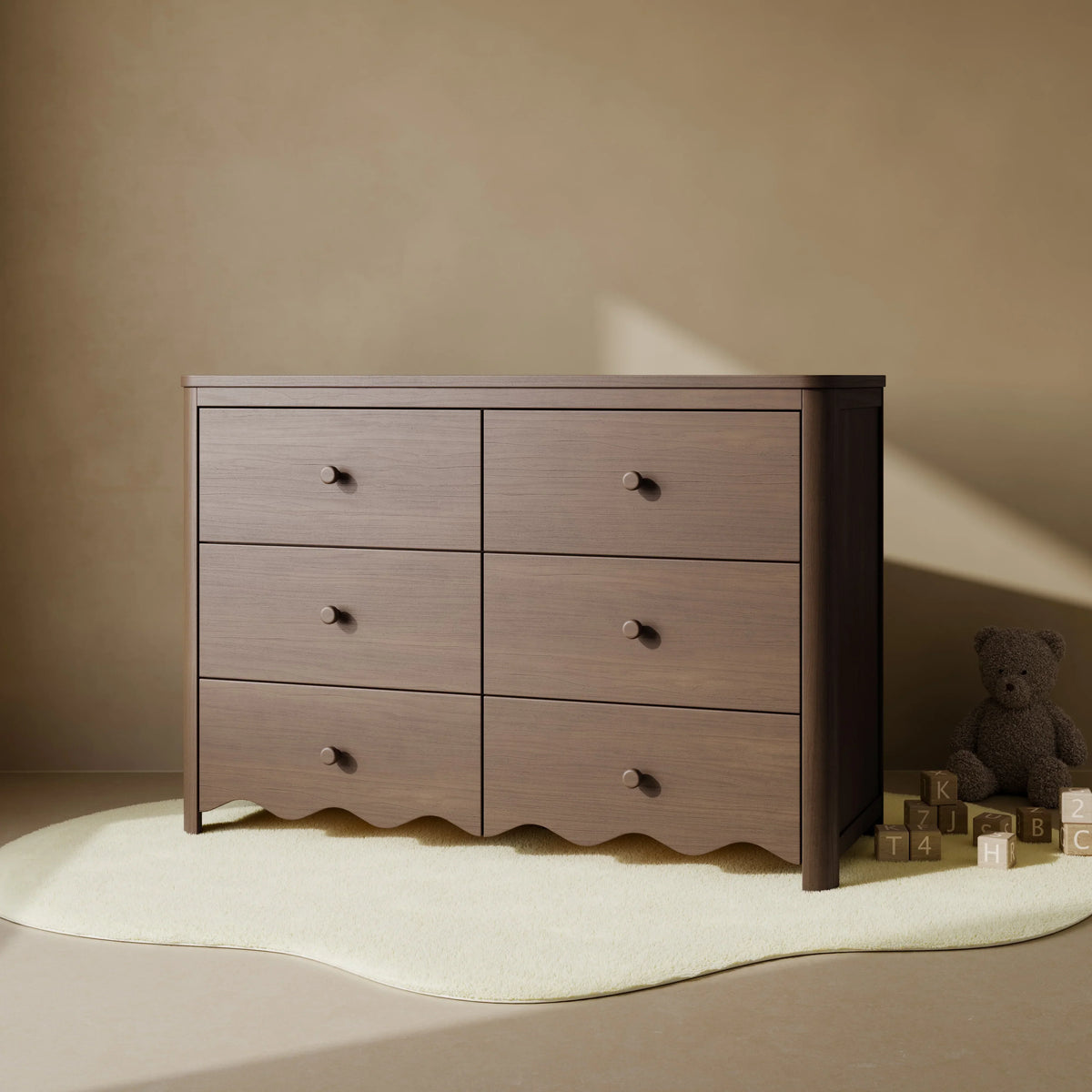 Nouveauté 2026 – Commode pour chambre d'enfant Storkcraft Casablanca 6 tiroirs, couleur sauge