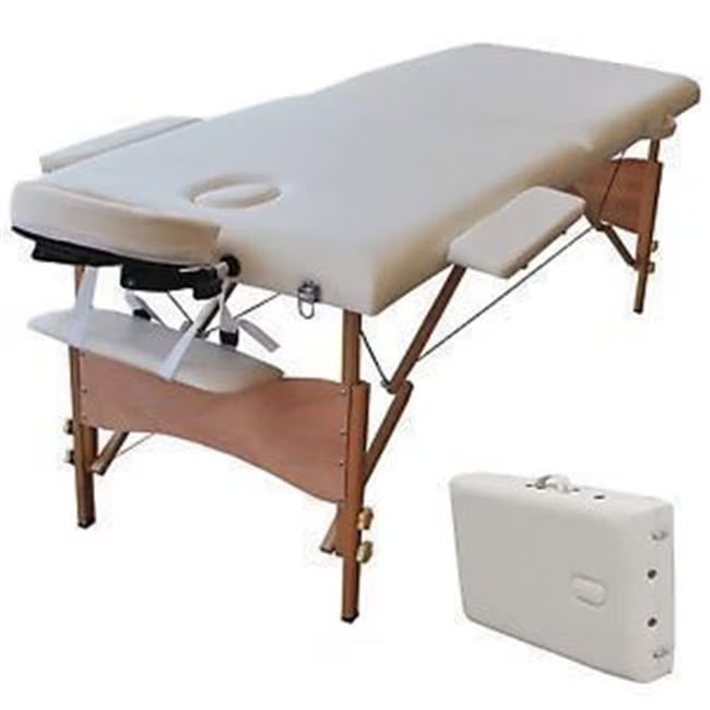 Nouveauté 2026 – Table de massage portable de 213 cm (84 po) pour le visage, idéale pour les soins du visage et les tatouages. Housse de transport offerte. Couleur : noir