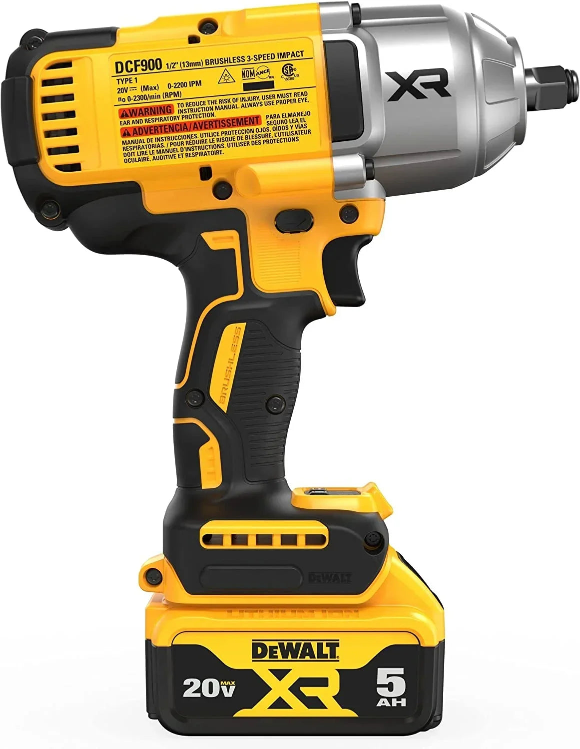 Nouveauté 2026 – Clé à chocs haute performance DEWALT 20V MAX XR 1/2" avec kit d'enclume à anneau de retenue (DCF900P1