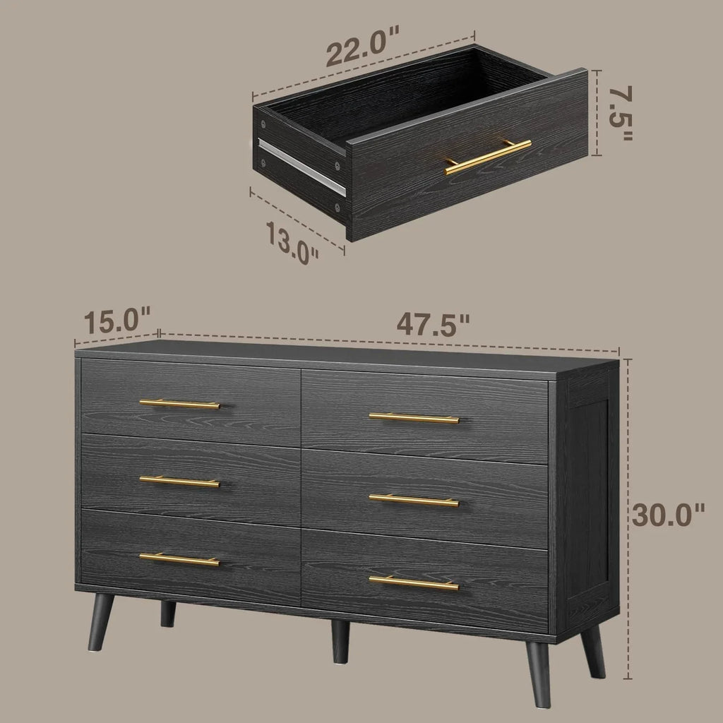 Nouveauté 2026 – Ensemble de meubles de chambre à coucher Lofka King - Comprend un cadre de lit King, deux tables de chevet et deux commodes pour une décoration intérieure moderne