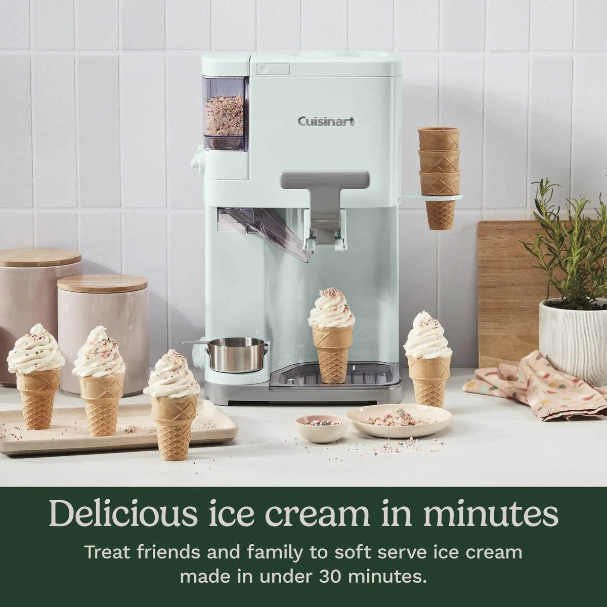 Nouveauté 2026 – Machine à glace molle Cuisinart - Mix It In, vert menthe