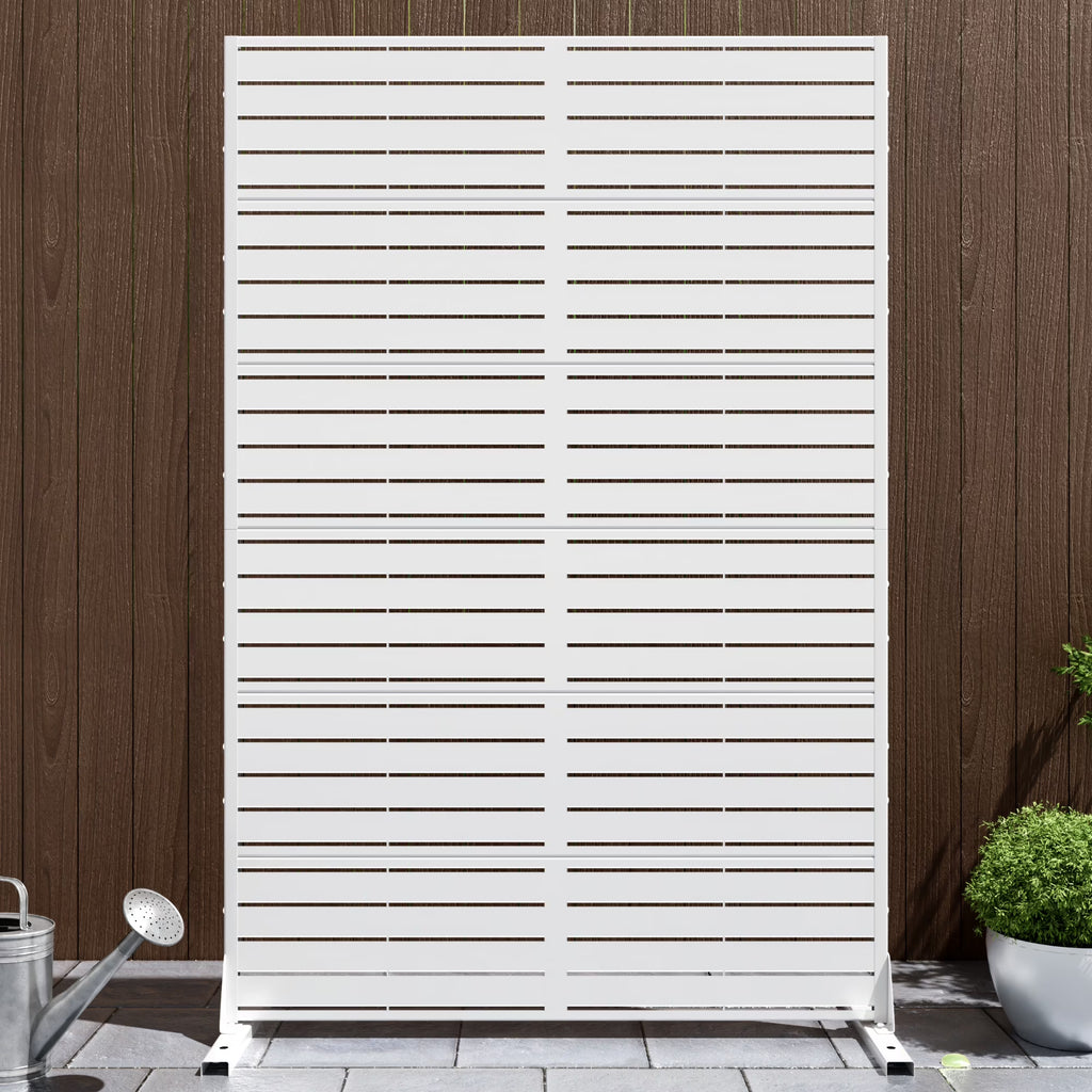 Nouveauté 2026 – Panneau de séparation extérieur en métal noir MAYEERTY 72*47" pour patio, style classique à persiennes