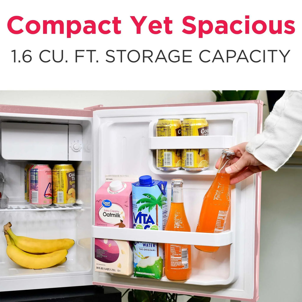 Nouveauté 2026 – Réfrigérateur Frigidaire , 1,6 pi³, style rétro compact, avec ouvre-bouteille latéral, couleur corail