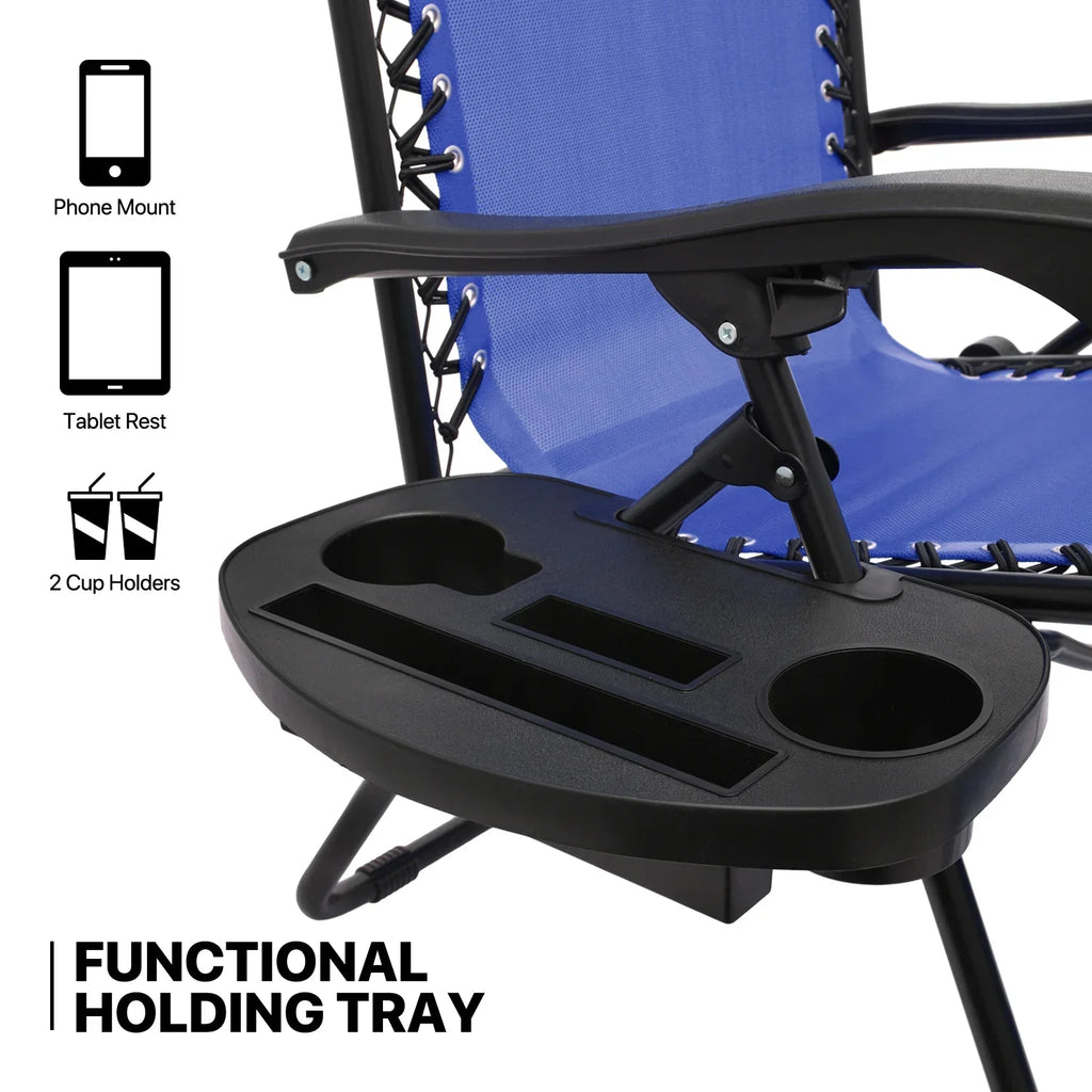 Nouveauté 2026 – Ensemble de 2 chaises MoNiBloom Zero Gravity , fauteuils de plage/terrasse pliables avec auvent et appui-tête, noirs