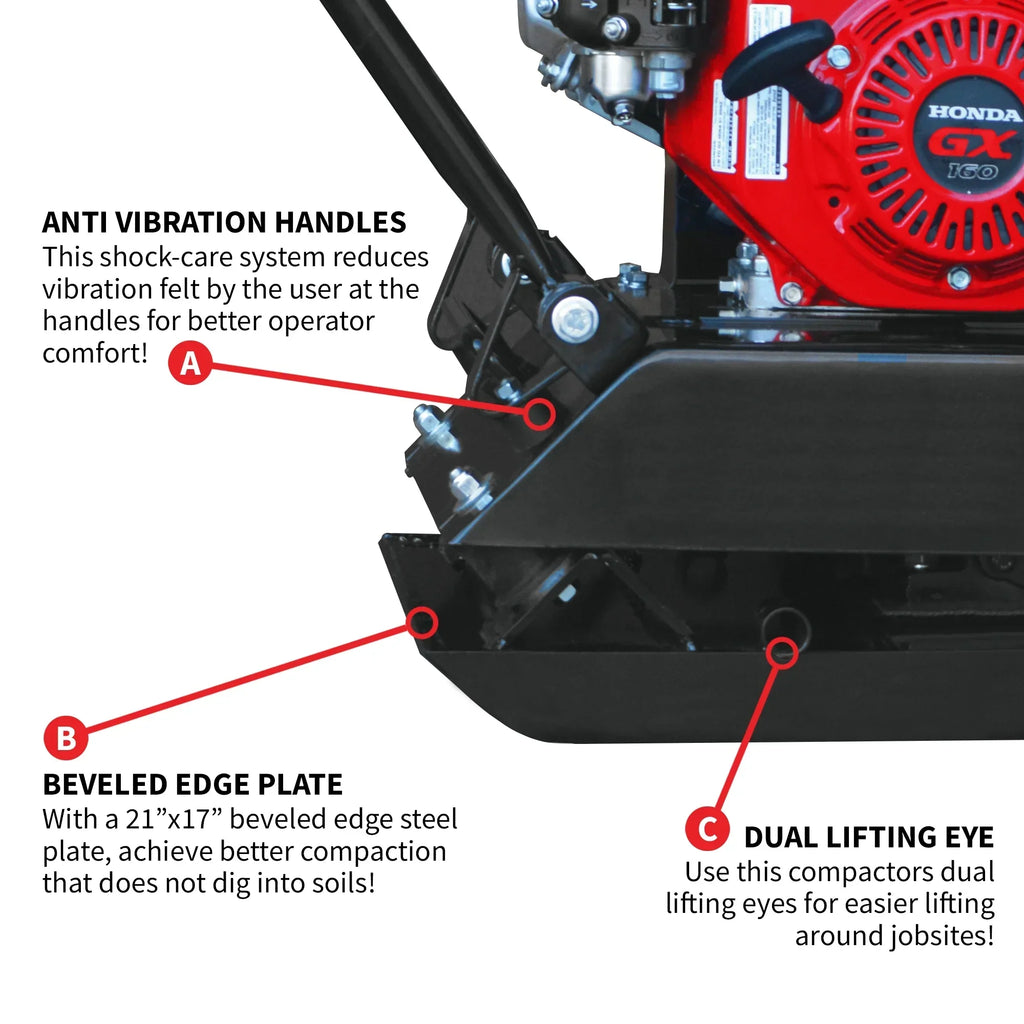 Nouveauté 2026 – Plaque vibrante Tomahawk Power , 5,5 CV, 3000 lb/pi, 63 cm³, essence, plaque de 17 x 13 po, 5900 VPM