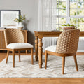 Nouveauté 2026 – Ensemble de 2 chaises de salle à manger de style ferme Saylor de My Texas House, en bois naturel, année