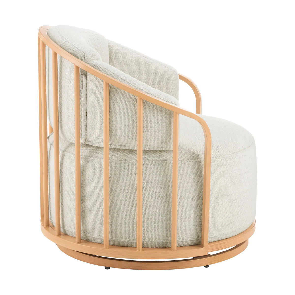 Nouveauté 2026 – Fauteuil pivotant Lillian Birdcage, lin crème, collection Better Homes & Gardens