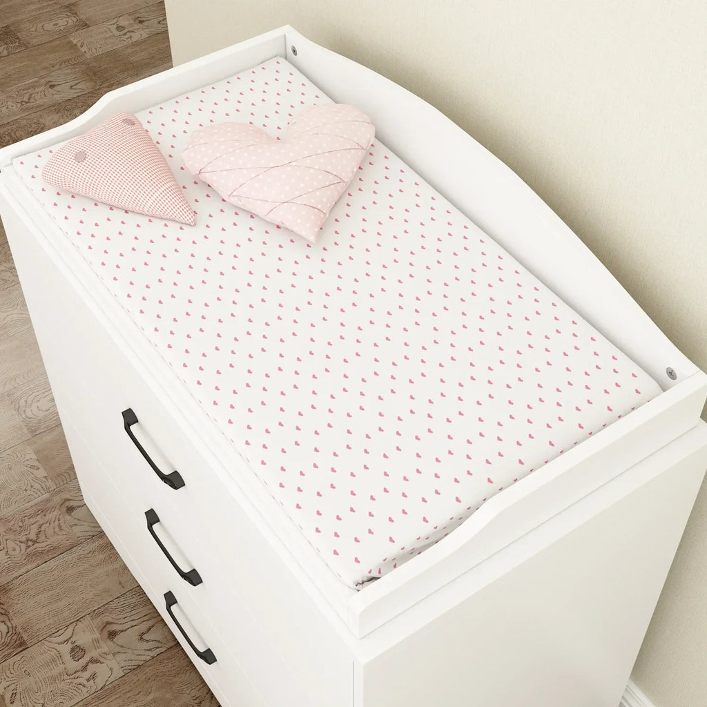 Nouveauté 2026 – Table à langer/commode pour chambre de bébé OXYLIFE , 114 cm (45 po), avec 4 tiroirs et une étagère, blanche