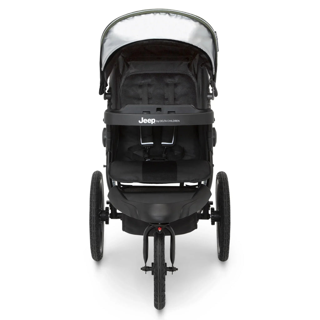 Nouveauté 2026 – Poussette de jogging Jeep TurboGlyde de Delta Children, noire