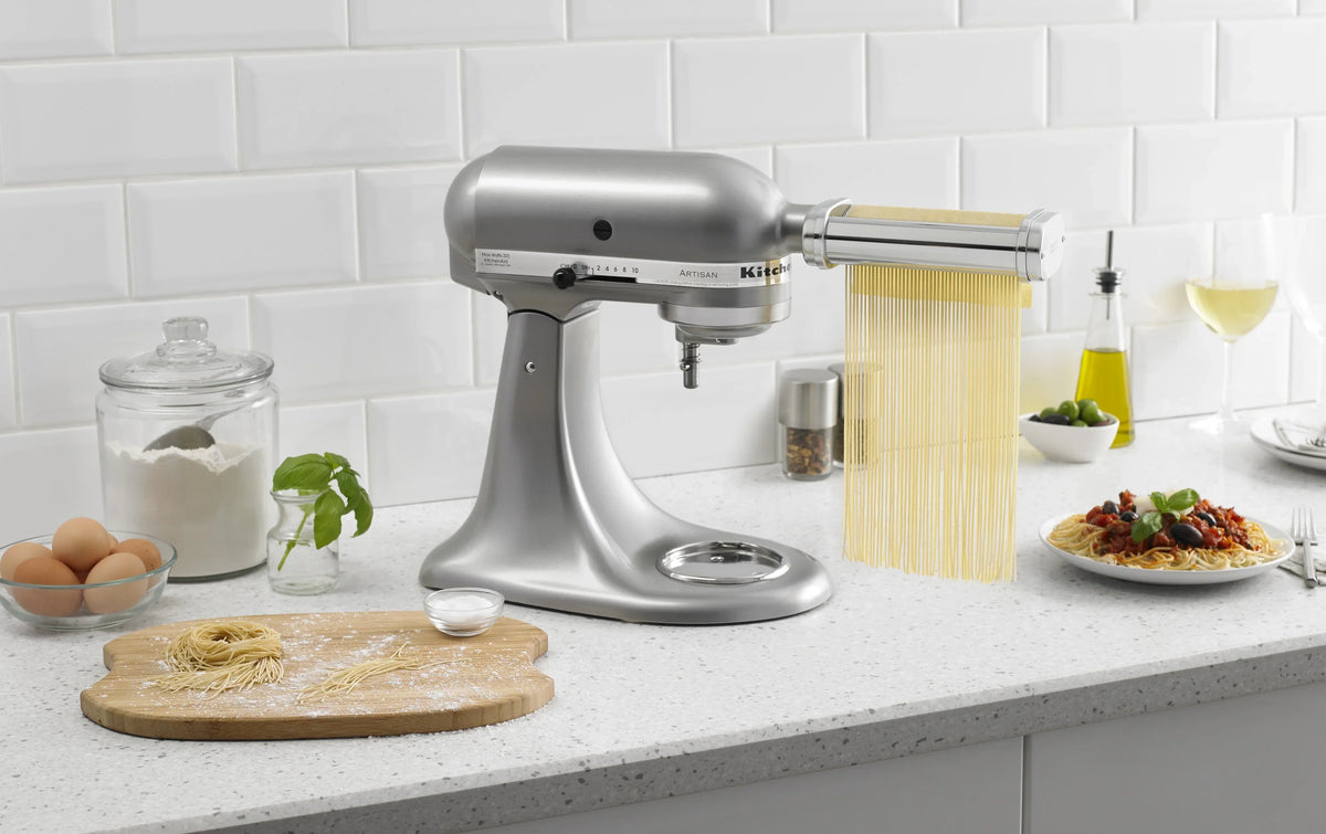 Nouveauté 2026 – Ensemble de 3 pièces KitchenAid (rouleau et coupe-pâtes), métal, KSMPRA