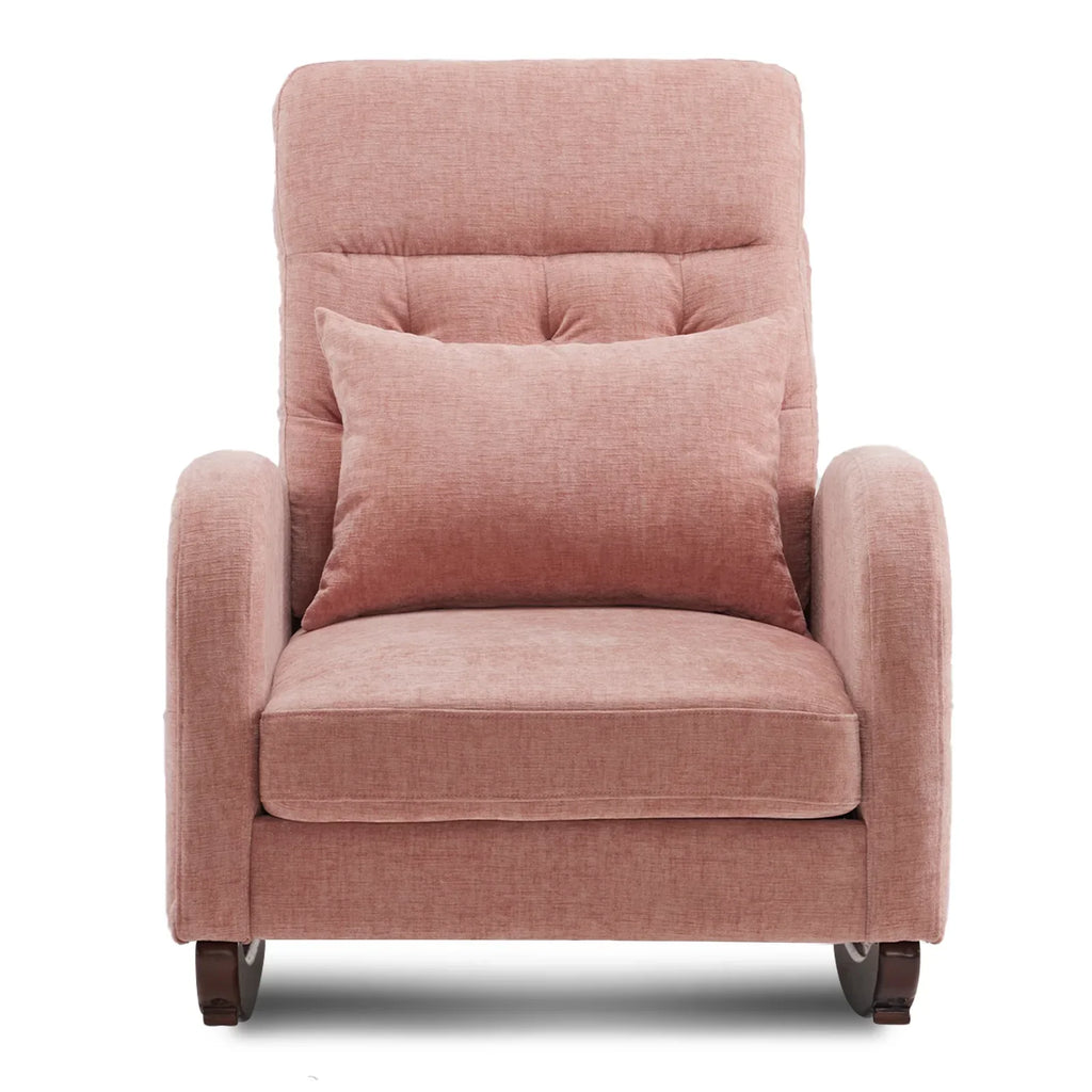 Nouveauté 2026 – Fauteuil à bascule Ktaxon , fauteuil de lecture inclinable, confortable, revêtu de velours peluche, canapé à bascule une place, beige, idéal pour le salon, la chambre d'enfant ou la chambre à coucher