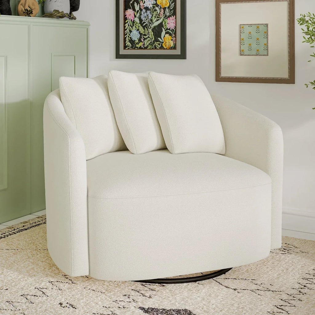 Nouveauté 2026 – Fauteuil d'appoint Beautiful Drew de Drew Barrymore (édition ), coloris crème bouclé