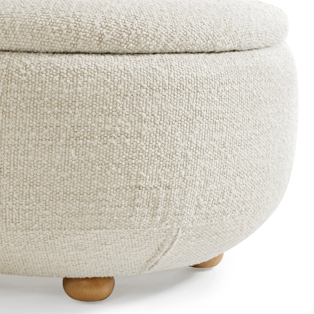 Nouveauté 2026 – Chaise longue et pouf de rangement Juliet en boucle moderne, couleur perle, collection Better Homes & Gardens