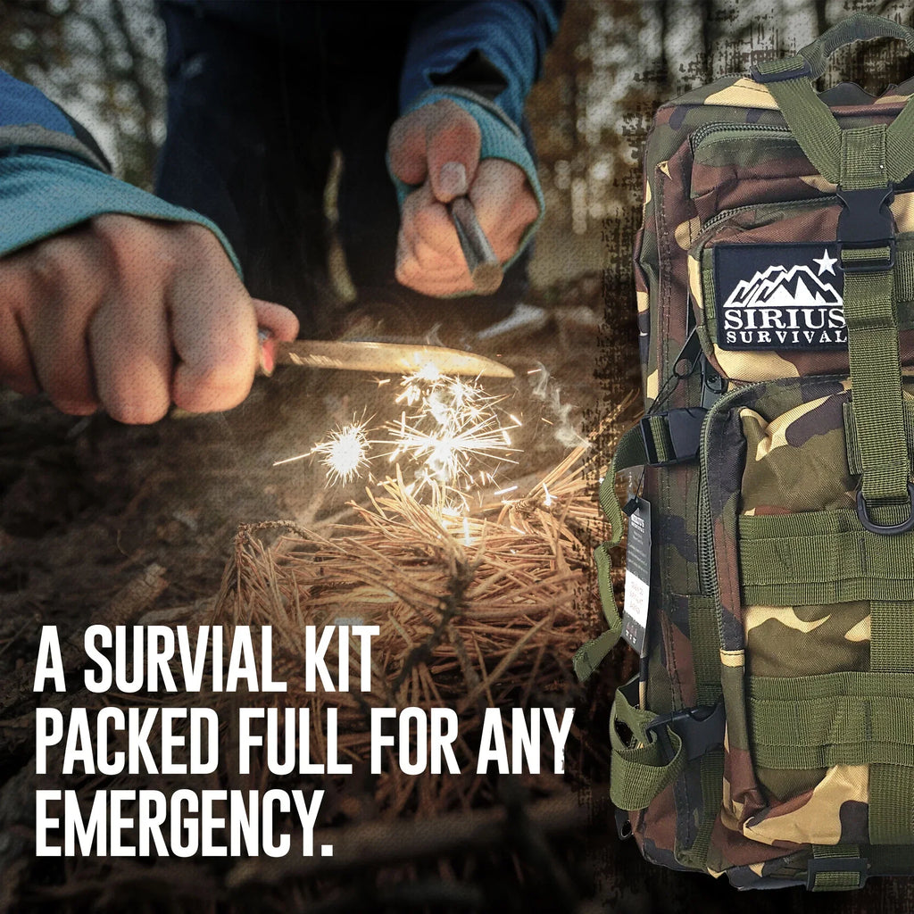 Nouveauté 2026 – Kit de survie d'urgence Vital pour 72 heures en famille - Sac d'évacuation pour ouragans, inondations, tornades ou autres catastrophes - Kit de nourriture et d'eau pour 2 personnes pour 72 heures