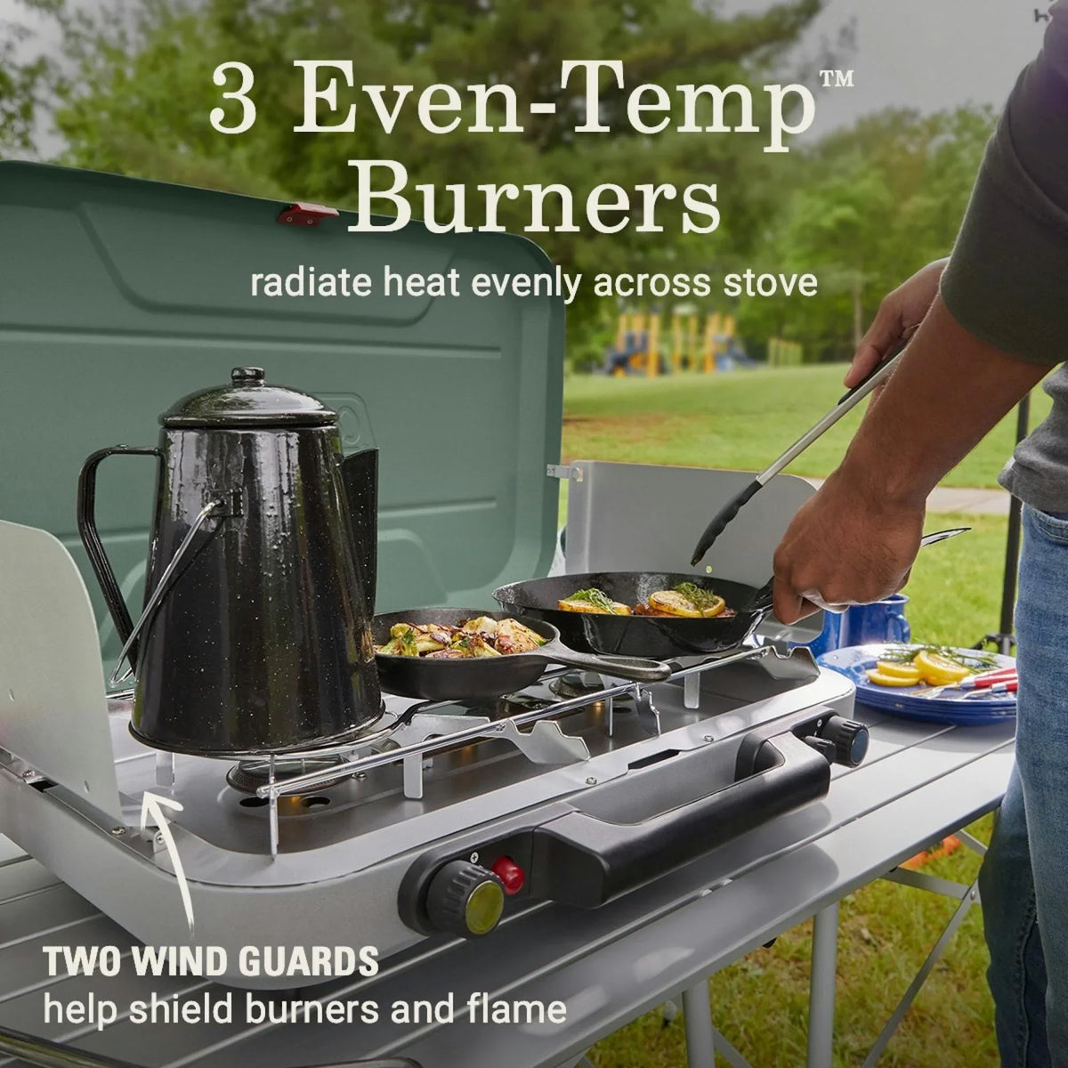 Nouveauté 2026 – Réchaud de camping Coleman Cascade™ 328 à 3 brûleurs