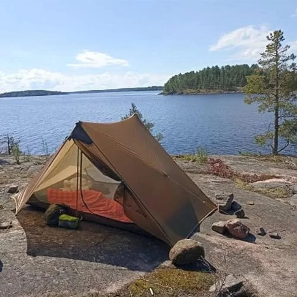 Nouveauté 2026 – Tente ultralégère 3F UL Gear Lanshan , imperméable, professionnelle, pour la randonnée, 2 personnes, camping, 4 saisons (kaki - 2 personnes, 4 saisons