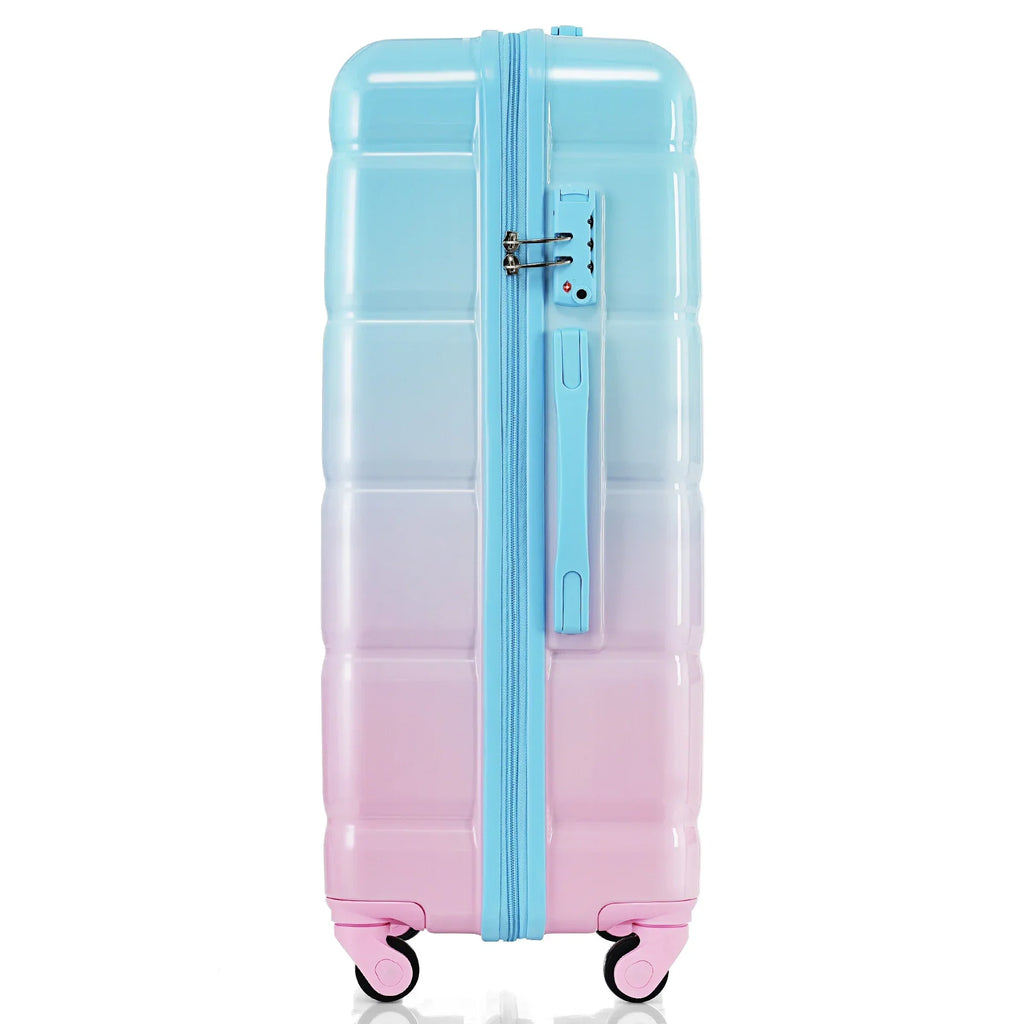 Nouveauté 2026 – Ensemble de 3 valises PAPROOS (51/61/71 cm), valise rigide légère avec port USB et crochets latéraux, bagage de voyage avec serrure TSA, valise à roulettes rigide pour l'école et les voyages, rose