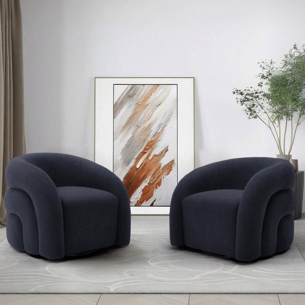 Nouveauté 2026 – Fauteuil pivotant 360" pour salon, fauteuil tonneau bouclé, canapé une place, fauteuil de lecture, vert sauge
